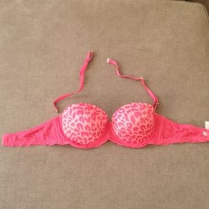 Victorias Secret pink strapless bra